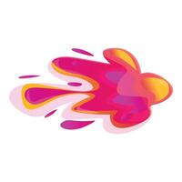 Colorful abstract shape with liquid effect flowing to the right vector