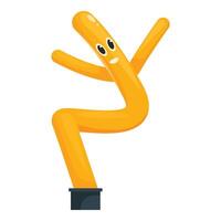 Inflatable tube man waving arms and smiling vector