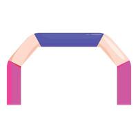 Inflatable finish line archway marking the end of a race vector