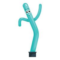 Funny inflatable tube man waving with both hands vector