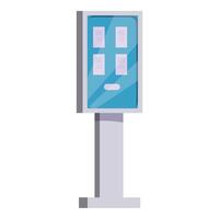 Interactive information kiosk displaying multiple options for users vector