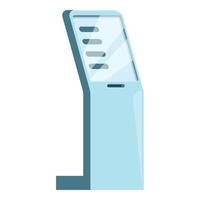 Payment terminal standing showing empty screen interface vector
