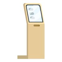 Payment terminal with blank screen showing payment options vector