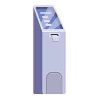 Payment terminal printing check for client using self service machine vector