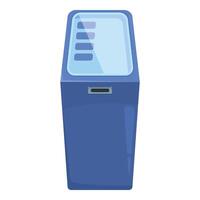 Modern information kiosk displaying important data vector