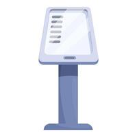 Digital information kiosk displaying public information vector