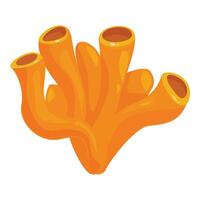 Tubular sponge growing with openings for water flow vector