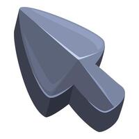 3d cursor arrow pointing up right showing internet click vector