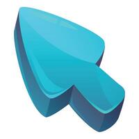 Blue cursor is pointing on a white background vector