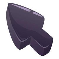 3d cursor pointing up right in isometric view vector