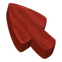 Wooden cursor pointing at top right corner vector