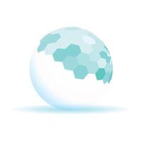 Abstract sphere showing honeycomb pattern for science and technology concepts vector