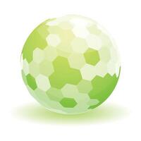 Abstract 3d sphere is casting shadow on white background vector