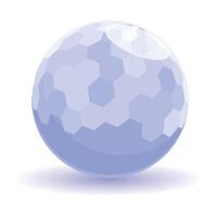 Blue abstract sphere rotating with honeycombs on its surface vector