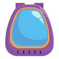 Futuristic spaceship porthole offering view of the vast cosmos vector