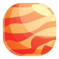 Red planet icon showing solar system exploration vector