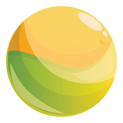 Abstract green and yellow sphere representing ecology and sustainability