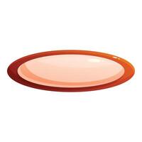 Oval button with glossy surface inviting clicking for action in video game vector