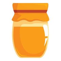 Full jar of honey with paper cover and tied with rope is waiting for being eaten on white background vector
