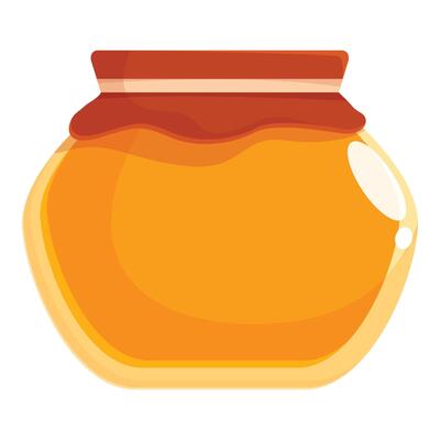 Glass jar full of honey providing sweetness