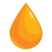 Orange liquid drop forming a perfect shiny blob vector