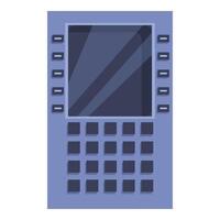 Modern intercom system with display screen showing blank space vector