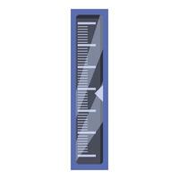 Blue ruler showing centimeters for measuring length vector