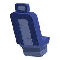 Modern train seat standing upright isolated on white vector