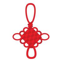 Red chinese knot representing prosperity and good luck for lunar new year vector