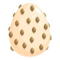Large fantasy egg covered in spikes is waiting to hatch vector