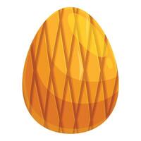 Golden easter egg showing geometric pattern with rhombus shapes vector