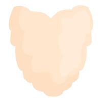 Fluffy cloud creating a heart shape with pastel colors vector