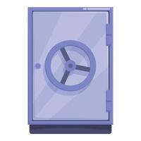 Big safe with combination lock keeping money and treasures secure vector