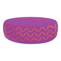 Purple round podium with wavy pattern for placing product vector