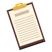 Clipboard with blank paper is ready for taking notes vector