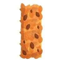 Granola bar with oats, nuts, and seeds is a nutritious and convenient snack vector