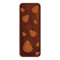 Delicious chocolate bar with almonds showing its texture vector
