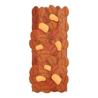 Crunchy granola bar with oats and nuts satisfying your craving vector