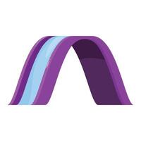 Purple water slide standing on white background vector