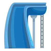 Blue waterpark slide offering fun summer activity at resort pool vector