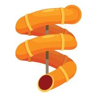 Spiral water slide standing on white background for summer recreation vector