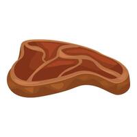 Big piece of red meat with bone for barbecue menu vector
