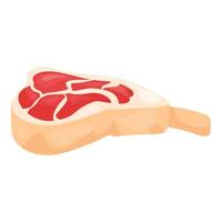 Raw t bone steak with bone in lying isolated on white background vector