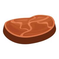 Raw beef steak lying on white background vector
