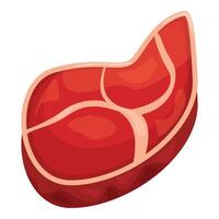 Big piece of raw red meat with fat is lying and waiting for cooking vector