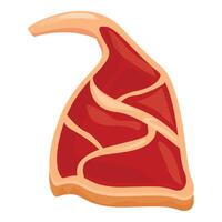 Big piece of raw meat with bone for cooking steak vector