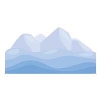 Big iceberg floating on ocean water surface vector