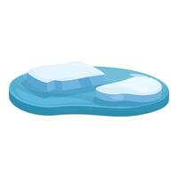 Two icebergs floating on water surface illustration vector