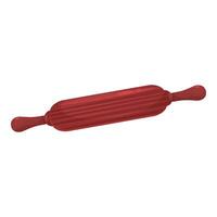 Wooden rolling pin lying horizontally for dough rolling vector