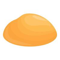 Apricot kernel showing smooth surface and oval shape vector